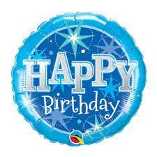 HAPPY BIRTHDAY BLUE 18" BALLOON