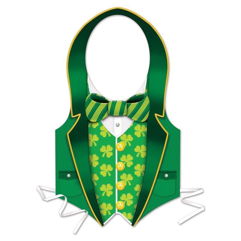 Plastic St Patrick Vest PLASTIC Plastic St Patrick Vest PLASTIC