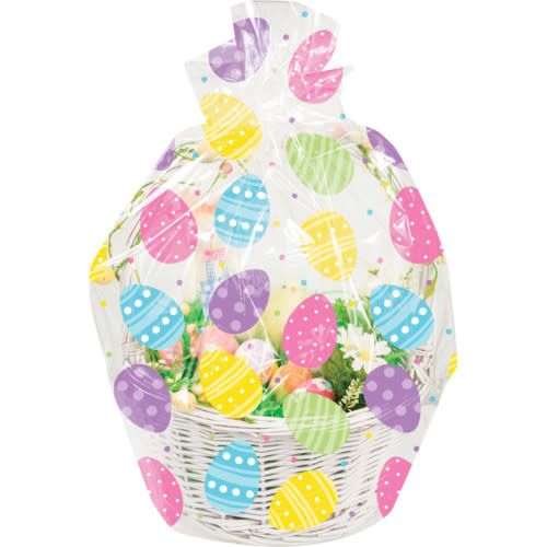 BAG CELLO BASKET/1CT EASTER EGGS