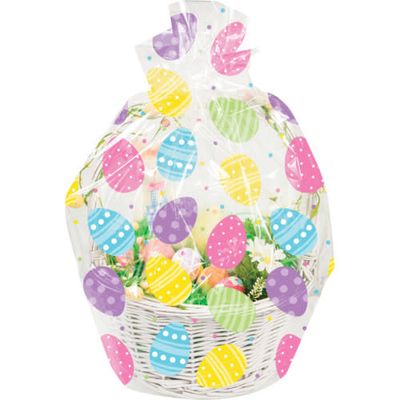 BAG CELLO BASKET/1CT EASTER EGGS