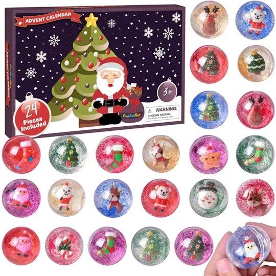 24-Pieces Slime Fidget Advent Calendar Christmas Countdown