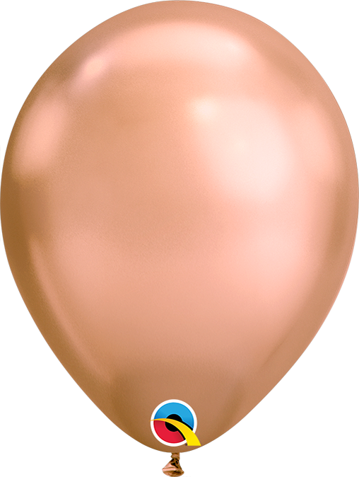 7" Qualetex  Balloon Chrome Rose Gold 100/CT