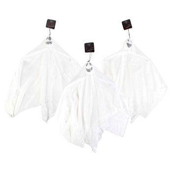 Ghost Hanging Decor 3ast Faces 16in White Poly/adjustable Arms Hlwn Ht Ghost Hanging Decor 3ast Faces 16in White Poly/adjustable Arms Hlwn Ht