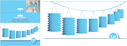 Lantern Garland Blue Lantern Garland Blue