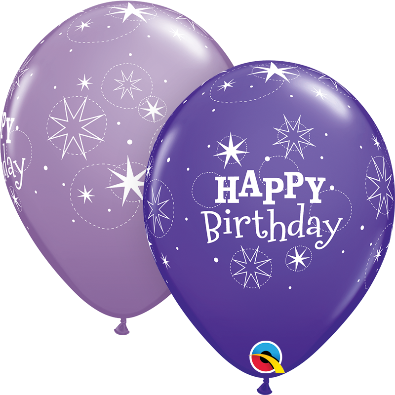 Birthday Sparkle 11" ROUND BALLOON LATEX 50/CT PURPLE 50/CT Birthday Sparkle 11" ROUND BALLOON LATEX 50/CT PURPLE 50/CT