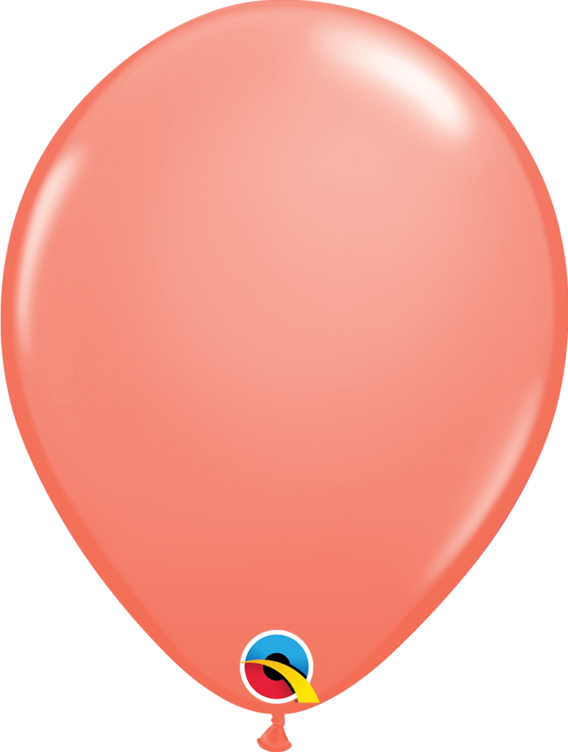 CORAL 11&quot; ROUND BALLOON 100/CT LATEX