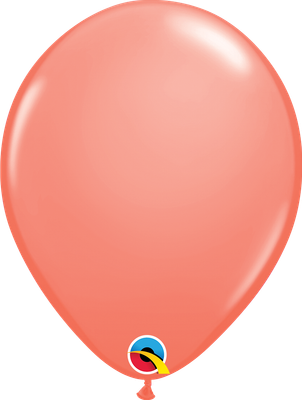CORAL 11&quot; ROUND BALLOON 100/CT LATEX