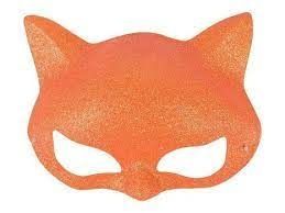 GLITTER OR CHEETAH CAT FACE MASK SET OF 12 ASSORTED