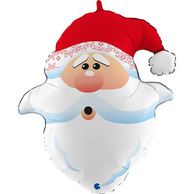 26" Curious Santa Head Foil Balloon 26" Curious Santa Head Foil Balloon