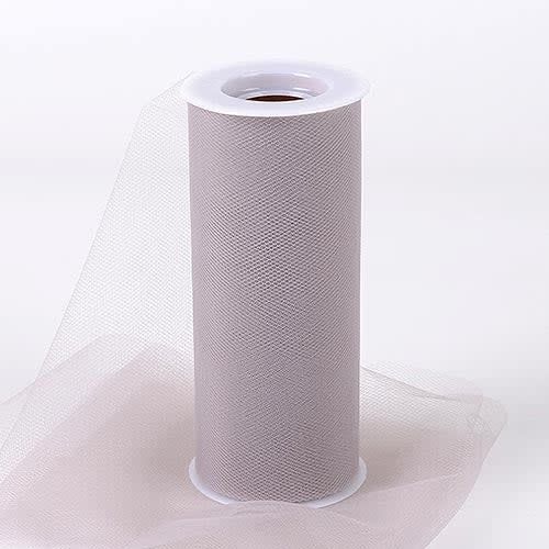 Silver 6 Inch Tulle Fabric Roll 25 Yards Silver 6 Inch Tulle Fabric Roll 25 Yards