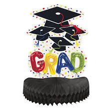 Letter Balloon Grad Honeycomb Centerpiece, 10" Letter Balloon Grad Honeycomb Centerpiece, 10"