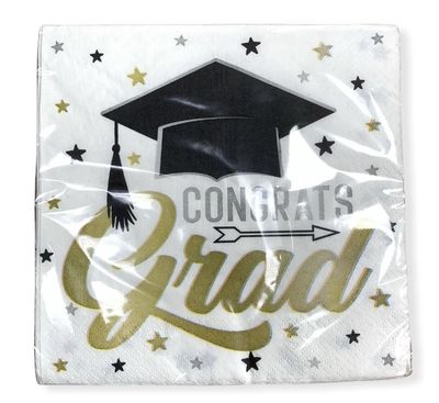 Stars & Caps Graduation Luncheon Napkins, 16ct Stars & Caps Graduation Luncheon Napkins, 16ct