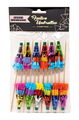 Festive Umbrella Picks 12ct