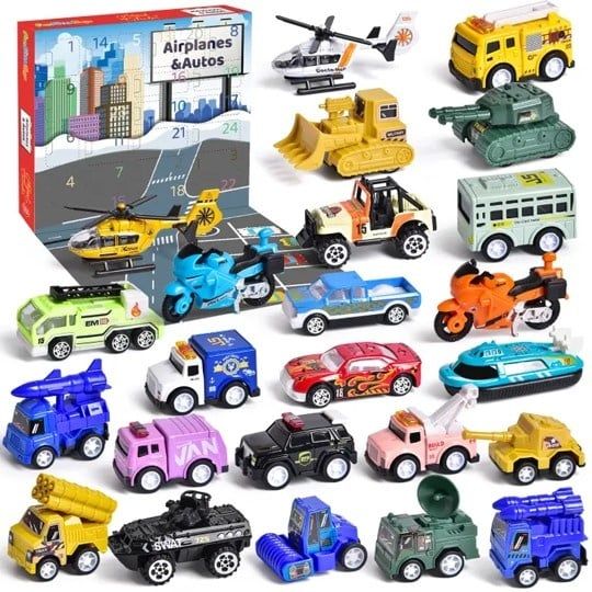 24 Days Vehicles Advent Calendar 2022 for Kids 24 Days Vehicles Advent Calendar 2022 for Kids