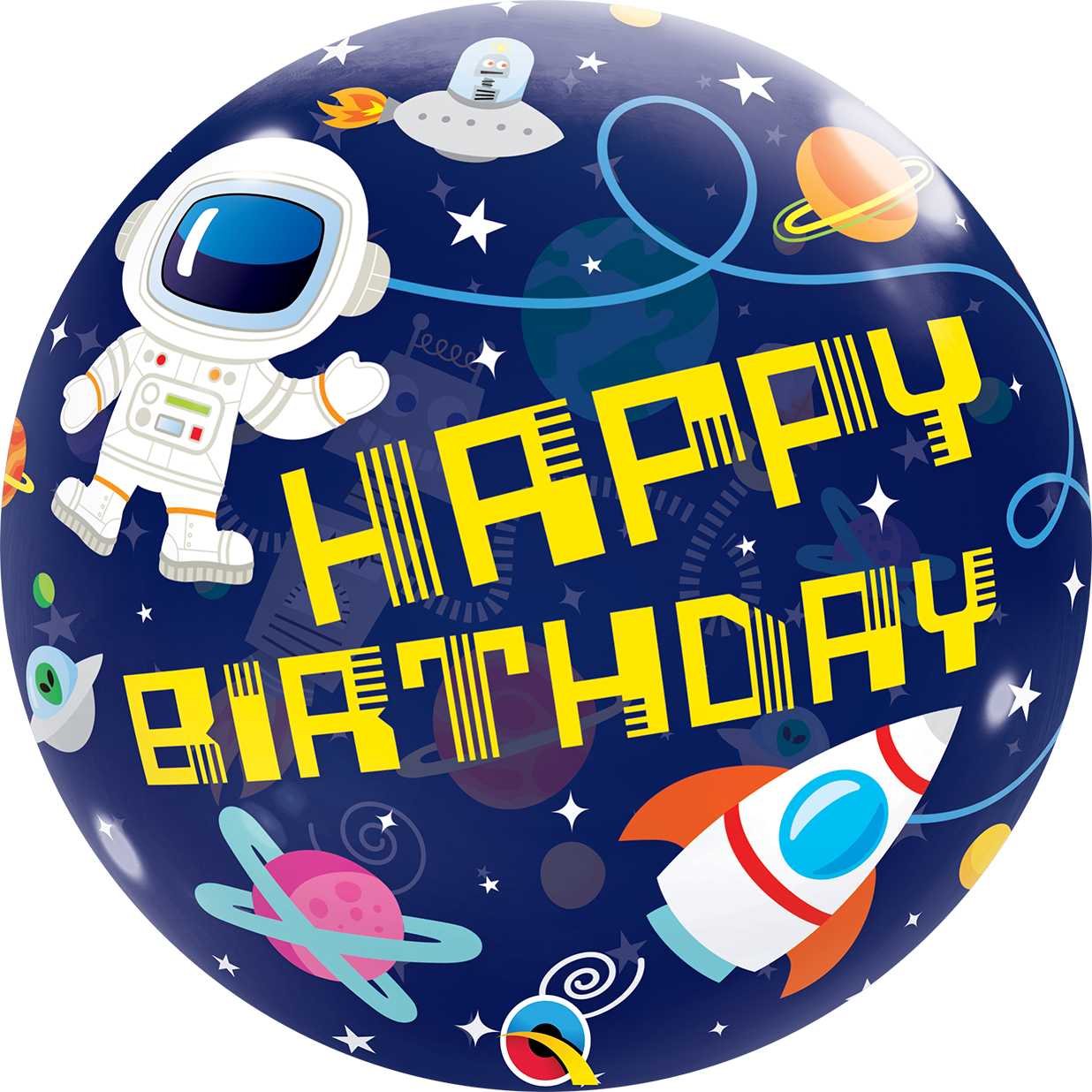 BDAY OUTER SPACE 22" BUBLE BALLOON BDAY OUTER SPACE 22" BUBLE BALLOON