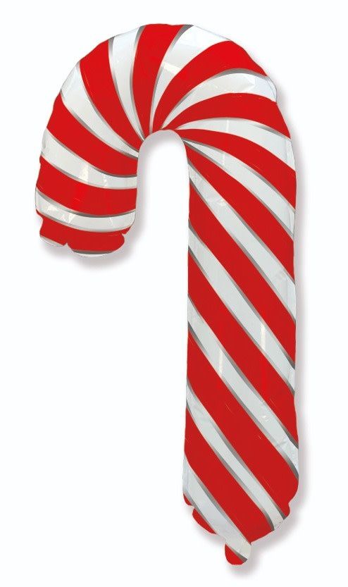 39&quot; Candy Cane Red And White Foil Balloon