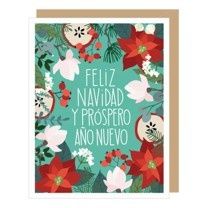 Spanish Floral Christmas Card Spanish Floral Christmas Card