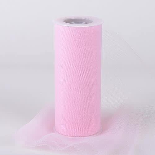Pink 6 Inch Tulle Fabric Roll 25 Yards Pink 6 Inch Tulle Fabric Roll 25 Yards