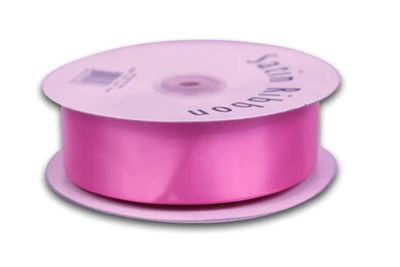 1/4 Inch Hot Pink Satin Ribbon 100 Yards