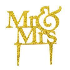 Mr & Mrs Cake Topper Gold Mr & Mrs Cake Topper Gold