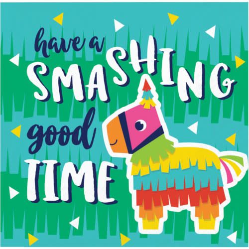 BEV NAPKIN /16CT 2P FIESTA FUN PINATA