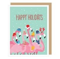 Christmas Flamingos holiday Card Christmas Flamingos holiday Card