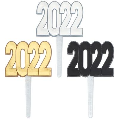 2022 GRAD CAKE TOPPER 8/PKT