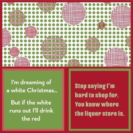 Napkin: XMAS Hard to Shop/Drink Red Napkin: XMAS Hard to Shop/Drink Red