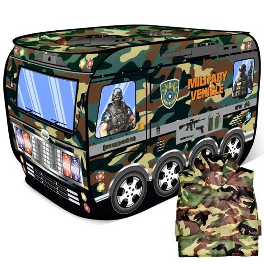 Military Pop-Up Play Tent with Army Costume Military Pop-Up Play Tent with Army Costume