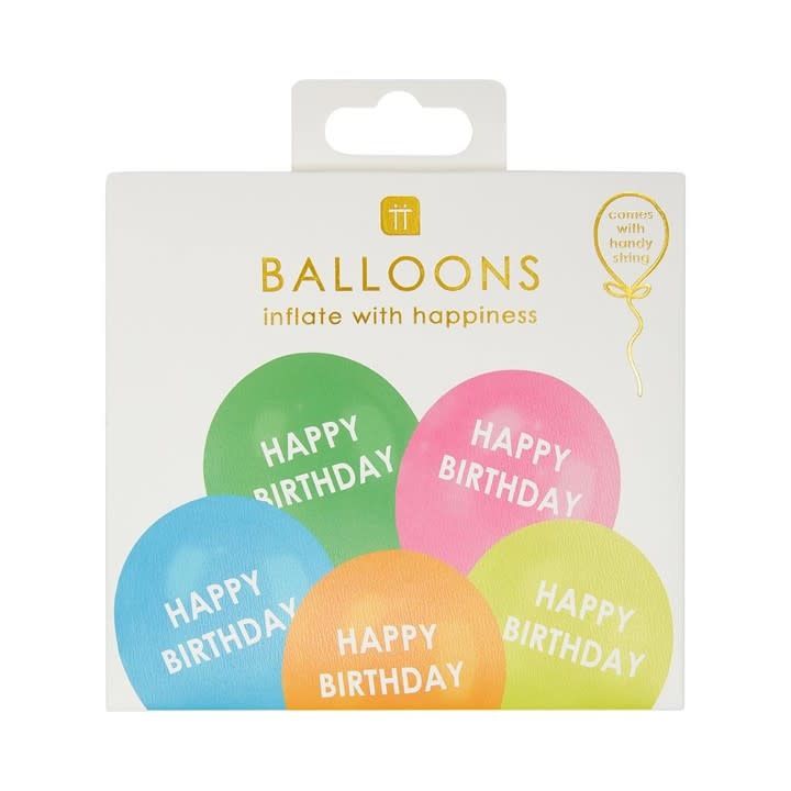 Rainbow Happy Birthday Balloons Rainbow Happy Birthday Balloons
