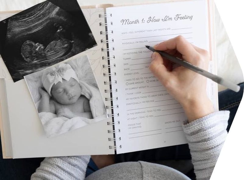 Leaves Keepsake Pregnancy Journal, Blush Leaves Keepsake Pregnancy Journal, Blush