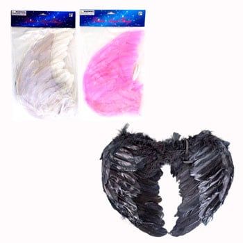Angel Wing Deluxe Feather 3ast Colors 17.5x13.75in Pbh