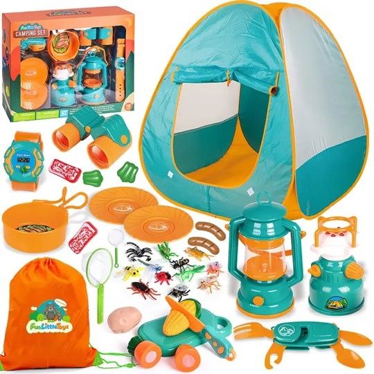 Camping Tent with Bug Catcher and Food 36 pcs Camping Tent with Bug Catcher and Food 36 pcs