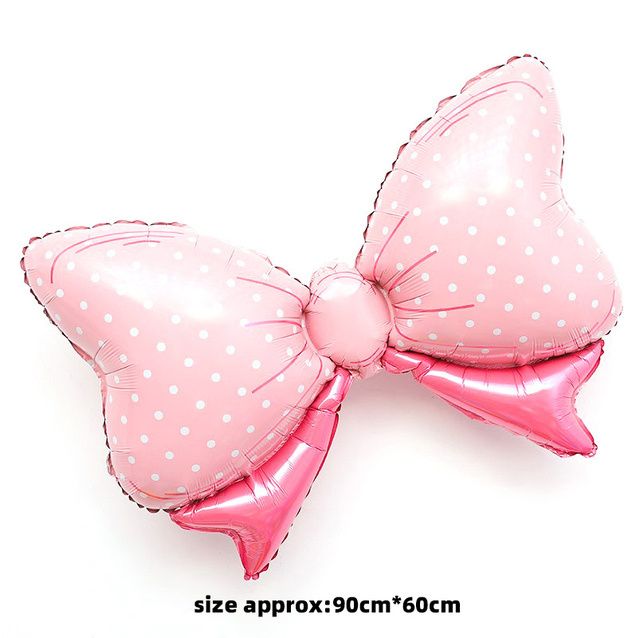 36&quot; Polka Dot Pink Butterfly Bow Foil Balloon