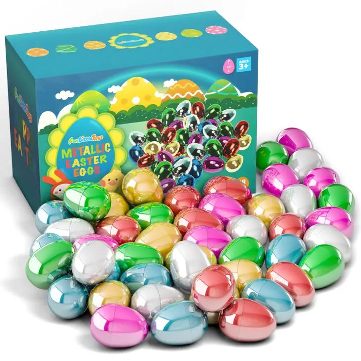 Metallic Easter eggs