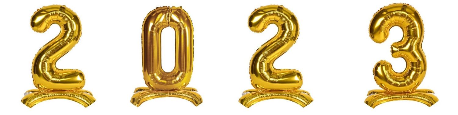 Self-Standing Balloon Number 2023 Self-Standing Balloon Number 2023