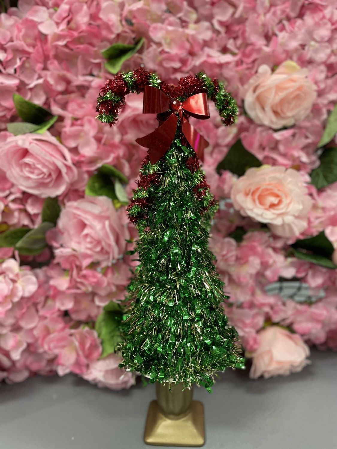 Small Christmas tree with candy canes