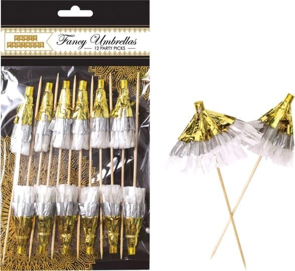 Fancy Umbrella Picks 12ct