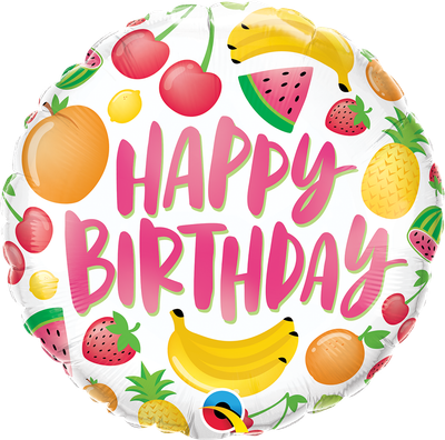 Birthday Fruits balloon Size and shape: 18&quot; Round