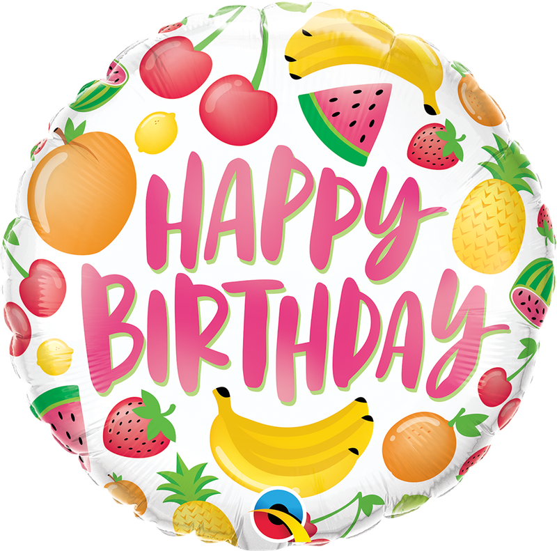 Birthday Fruits balloon Size and shape: 18&quot; Round
