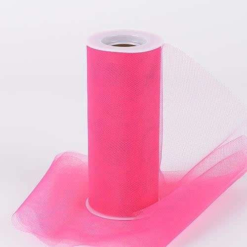 Fuchsia 6 Inch Tulle Fabric Roll 25 Yards Fuchsia 6 Inch Tulle Fabric Roll 25 Yards