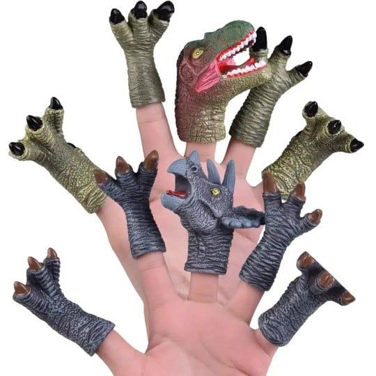 10PCs Dinosaur Finger Puppets Tiny Hand Animal Figure 10PCs Dinosaur Finger Puppets Tiny Hand Animal Figure