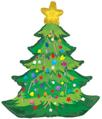 35" Xmas Tree With Branches Foil Balloon 35" Xmas Tree With Branches Foil Balloon
