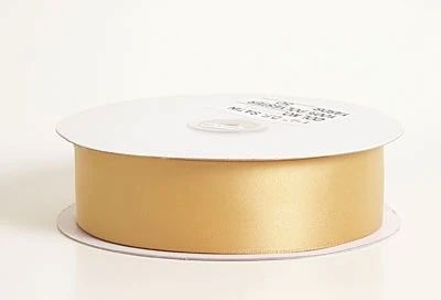 1/4 Inch Old Gold Satin Ribbon 100 Yards
