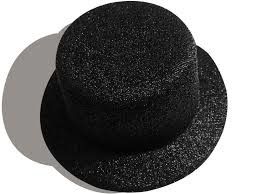 GLITTER MINI BLACK HAT GLITTER MINI BLACK HAT