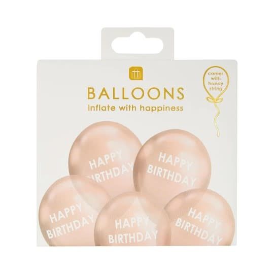 Rose Gold Happy Birthday Balloons Rose Gold Happy Birthday Balloons