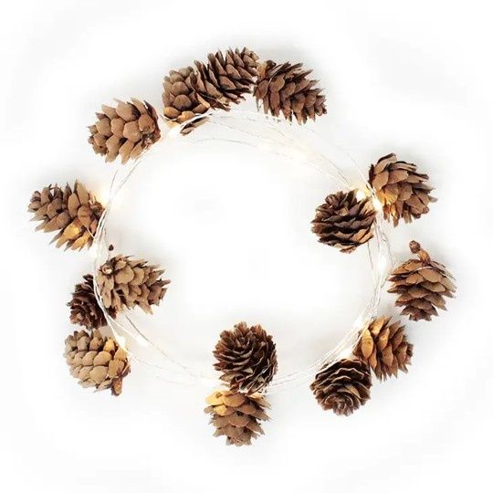 15 LED Pinecone Fairy Lights Battery Operated - Warm White 15 LED Pinecone Fairy Lights Battery Operated - Warm White