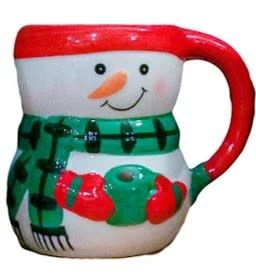 Green Scarf Snowman Mug Green Scarf Snowman Mug