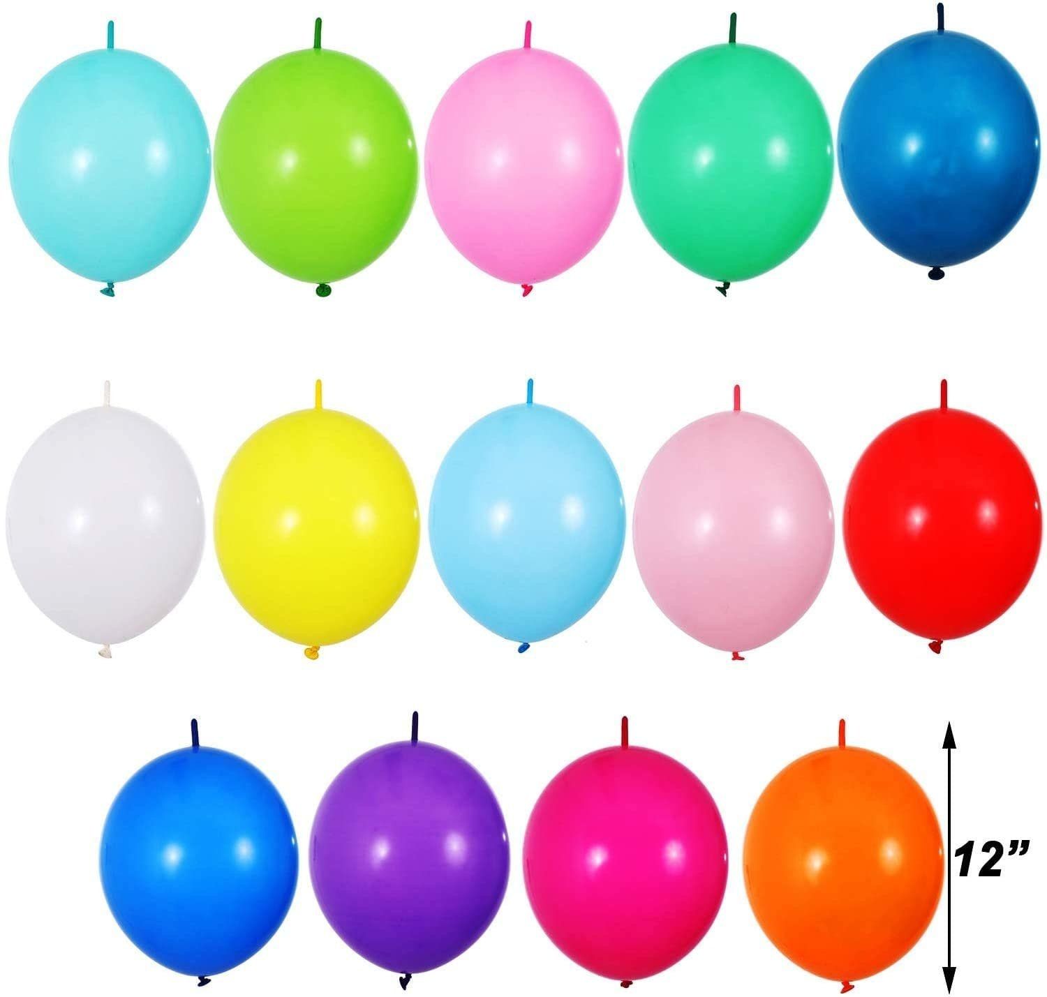 II INCH ASSORTED QICK LINK BALLOONS LATEX- 100CT II INCH ASSORTED QICK LINK BALLOONS LATEX- 100CT