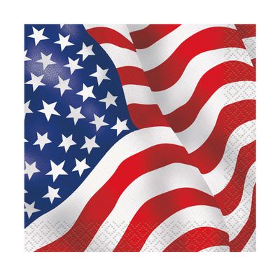 USA Flag Lunch napkins 18ct USA Flag Lunch napkins 18ct